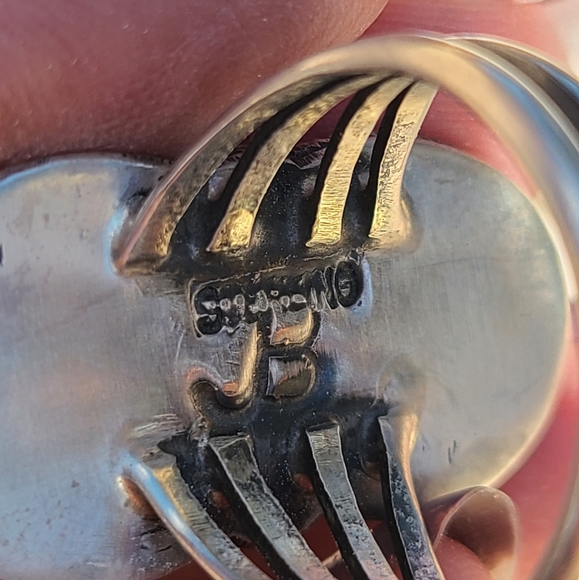 Turquoise and sterling silver ring - Picture 6 of 6